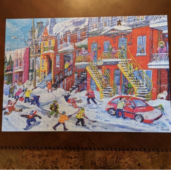 Montreal winter scene jigsaw puzzle 1000 pieces - Picture 2 of 4